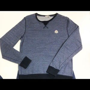Men’s Moncler Magila blue round neck sweatshirt